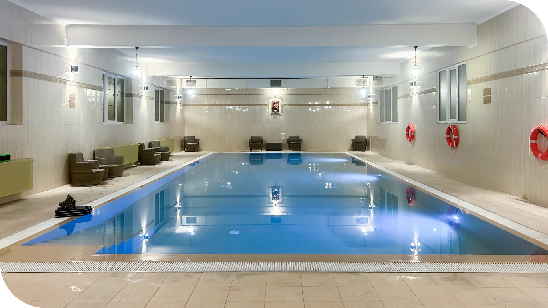 Basen w Hotelu Prawdzic Resort & Wellness przy ul. Piastowskiej 198 w Gdańsku, miejsce zajęć szkoły pływania Bubble Team